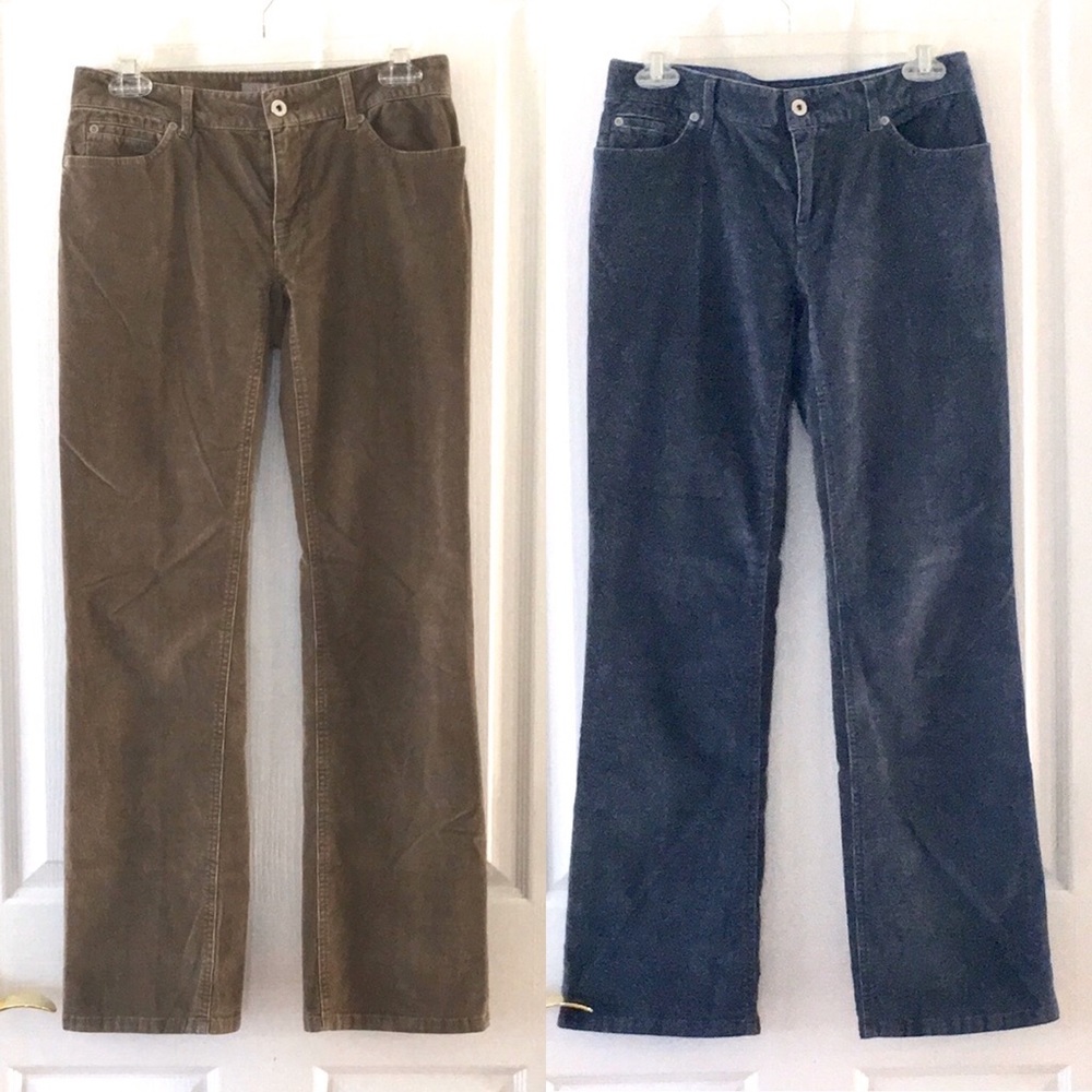 2 pairs J. Jill Boot Cut Stretch Corduroy Pants